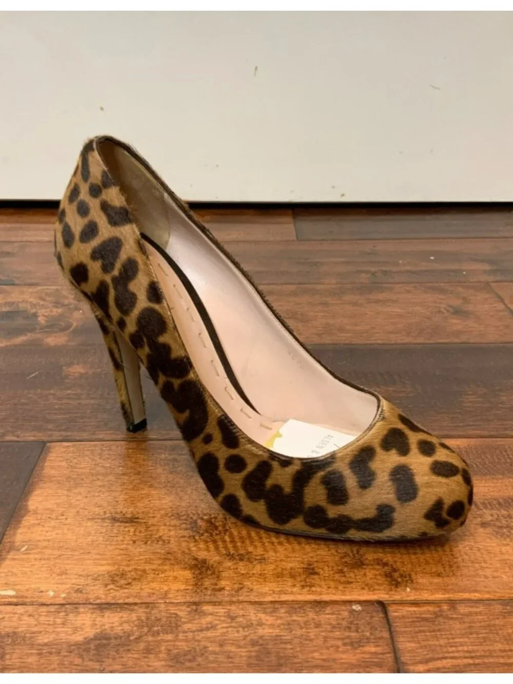 Miu Miu Brown Calf Hair Leopard Print Pump Heels, Size 9 | 39
